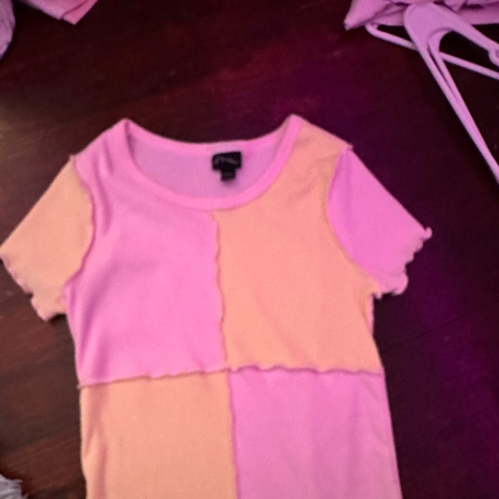 PINK AND YELLOW Cat & Jack Shirt Girls Medium